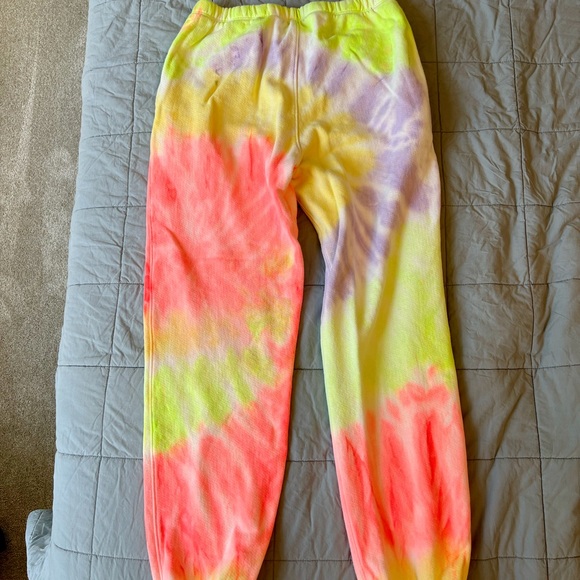 Re/done 80s Cotton Sweatpants Neon Spiral Dye - Picture 3 of 3